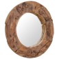 vidaXL Espejo decorativo de teca 80 cm redondo vidaXL Espejo decorativo de teca 80 cm redondo