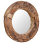 vidaXL Espejo decorativo de teca 80 cm redondo vidaXL Espejo decorativo de teca 80 cm redondo