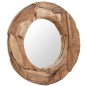 vidaXL Espejo decorativo de teca 80 cm redondo vidaXL Espejo decorativo de teca 80 cm redondo