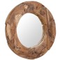 vidaXL Espejo decorativo de teca 80 cm redondo vidaXL Espejo decorativo de teca 80 cm redondo