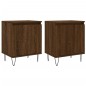vidaXL Mesita de noche 2 uds madera ingeniería roble marrón 40x30x50cm vidaXL Mesita de noche 2 uds madera ingeniería roble marrón 40x30x50cm