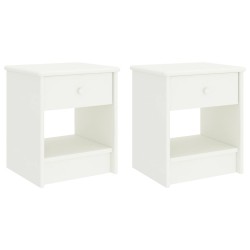 vidaXL Mesitas de noche 2 unidades madera de pino blanco 35x30x40 cm