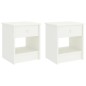 vidaXL Mesitas de noche 2 unidades madera de pino blanco 35x30x40 cm