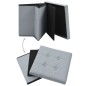 vidaXL Taburete plegable con almacenaje lino sintético gris claro vidaXL Taburete plegable con almacenaje lino sintético gris claro