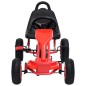 vidaXL Kart de pedales con neumáticos rojo