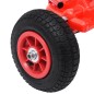 vidaXL Kart de pedales con neumáticos rojo