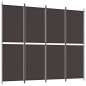 vidaXL Biombo divisor de 4 paneles de tela marrón 200x220 cm vidaXL Biombo divisor de 4 paneles de tela marrón 200x220 cm