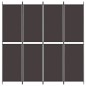 vidaXL Biombo divisor de 4 paneles de tela marrón 200x220 cm vidaXL Biombo divisor de 4 paneles de tela marrón 200x220 cm