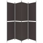 vidaXL Biombo divisor de 4 paneles de tela marrón 200x220 cm vidaXL Biombo divisor de 4 paneles de tela marrón 200x220 cm