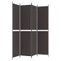 vidaXL Biombo divisor de 4 paneles de tela marrón 200x220 cm vidaXL Biombo divisor de 4 paneles de tela marrón 200x220 cm