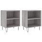 vidaXL Mesita de noche 2 uds madera ingeniería gris Sonoma 40x30x50 cm vidaXL Mesita de noche 2 uds madera ingeniería gris Sonoma 40x30x50 cm