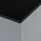 vidaXL Taburete plegable con almacenaje lino sintético gris claro vidaXL Taburete plegable con almacenaje lino sintético gris claro