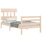 vidaXL Estructura de cama con cabecero madera maciza vidaXL Estructura de cama con cabecero madera maciza