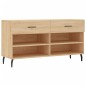 vidaXL Banco zapatero madera de ingeniería roble Sonoma 102x35x55 cm vidaXL Banco zapatero madera de ingeniería roble Sonoma 102x35x55 cm