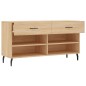 vidaXL Banco zapatero madera de ingeniería roble Sonoma 102x35x55 cm vidaXL Banco zapatero madera de ingeniería roble Sonoma 102x35x55 cm