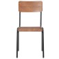 vidaXL Sillas de comedor 2 uds madera contrachapada y acero marrón vidaXL Sillas de comedor 2 uds madera contrachapada y acero marrón