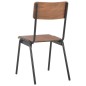vidaXL Sillas de comedor 2 uds madera contrachapada y acero marrón vidaXL Sillas de comedor 2 uds madera contrachapada y acero marrón
