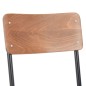 vidaXL Sillas de comedor 2 uds madera contrachapada y acero marrón vidaXL Sillas de comedor 2 uds madera contrachapada y acero marrón