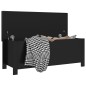 vidaXL Caja de almacenaje y cojín madera ingeniería negro brillo vidaXL Caja de almacenaje y cojín madera ingeniería negro brillo