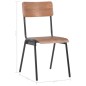 vidaXL Sillas de comedor 2 uds madera contrachapada y acero marrón vidaXL Sillas de comedor 2 uds madera contrachapada y acero marrón