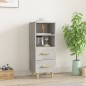 vidaXL Aparador de madera contrachapada gris hormigón 34,5x34x90 cm vidaXL Aparador de madera contrachapada gris hormigón 34,5x34x90 cm