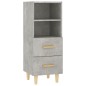 vidaXL Aparador de madera contrachapada gris hormigón 34,5x34x90 cm vidaXL Aparador de madera contrachapada gris hormigón 34,5x34x90 cm