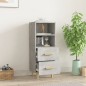 vidaXL Aparador de madera contrachapada gris hormigón 34,5x34x90 cm vidaXL Aparador de madera contrachapada gris hormigón 34,5x34x90 cm