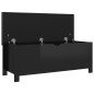 vidaXL Caja de almacenaje y cojín madera ingeniería negro brillo vidaXL Caja de almacenaje y cojín madera ingeniería negro brillo