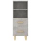 vidaXL Aparador de madera contrachapada gris hormigón 34,5x34x90 cm vidaXL Aparador de madera contrachapada gris hormigón 34,5x34x90 cm