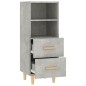 vidaXL Aparador de madera contrachapada gris hormigón 34,5x34x90 cm vidaXL Aparador de madera contrachapada gris hormigón 34,5x34x90 cm