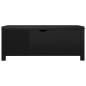 vidaXL Caja de almacenaje y cojín madera ingeniería negro brillo vidaXL Caja de almacenaje y cojín madera ingeniería negro brillo