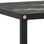 vidaXL Mueble para TV negro con vidrio de mármol negro 120x40x40 cm