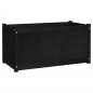 vidaXL Jardinera de madera maciza de pino negro 100x50x50 cm