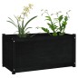 vidaXL Jardinera de madera maciza de pino negro 100x50x50 cm