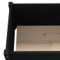 vidaXL Jardinera de madera maciza de pino negro 100x50x50 cm