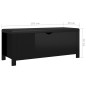 vidaXL Caja de almacenaje y cojín madera ingeniería negro brillo vidaXL Caja de almacenaje y cojín madera ingeniería negro brillo