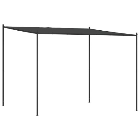 vidaXL Cenador acero y tela gris antracita 3x3 m 180 g/m²