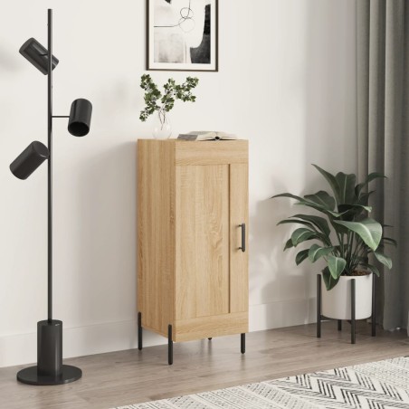 vidaXL Aparador madera contrachapada color roble Sonoma 34,5x34x90 cm