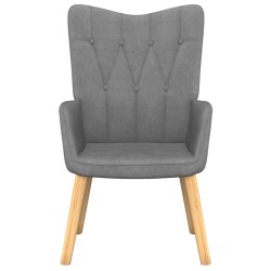 vidaXL Sillón de relax de tela gris oscuro