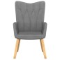 vidaXL Sillón de relax de tela gris oscuro
