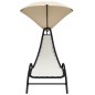 vidaXL Tumbona con toldo acero y tela color crema 167x80x195 cm vidaXL Tumbona con toldo acero y tela color crema 167x80x195 cm