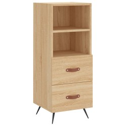vidaXL Aparador madera contrachapada color roble Sonoma 34,5x34x90 cm