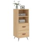 vidaXL Aparador madera contrachapada color roble Sonoma 34,5x34x90 cm vidaXL Aparador madera contrachapada color roble Sonoma 34,5x34x90 cm