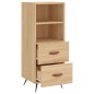 vidaXL Aparador madera contrachapada color roble Sonoma 34,5x34x90 cm vidaXL Aparador madera contrachapada color roble Sonoma 34,5x34x90 cm