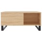 vidaXL Mesa de centro madera contrachapada roble Sonoma 80x80x36,5 cm