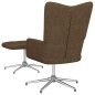 vidaXL Silla de relajación con reposapiés de tela marrón vidaXL Silla de relajación con reposapiés de tela marrón