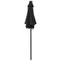 vidaXL Sombrilla con luces LED aluminio negra 200x211 cm vidaXL Sombrilla con luces LED aluminio negra 200x211 cm