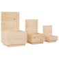 vidaXL Cajas de almacenaje con tapa 3 piezas madera maciza pino vidaXL Cajas de almacenaje con tapa 3 piezas madera maciza pino