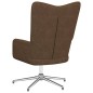 vidaXL Silla de relajación con reposapiés de tela marrón vidaXL Silla de relajación con reposapiés de tela marrón