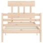 vidaXL Estructura de cama con cabecero madera maciza vidaXL Estructura de cama con cabecero madera maciza